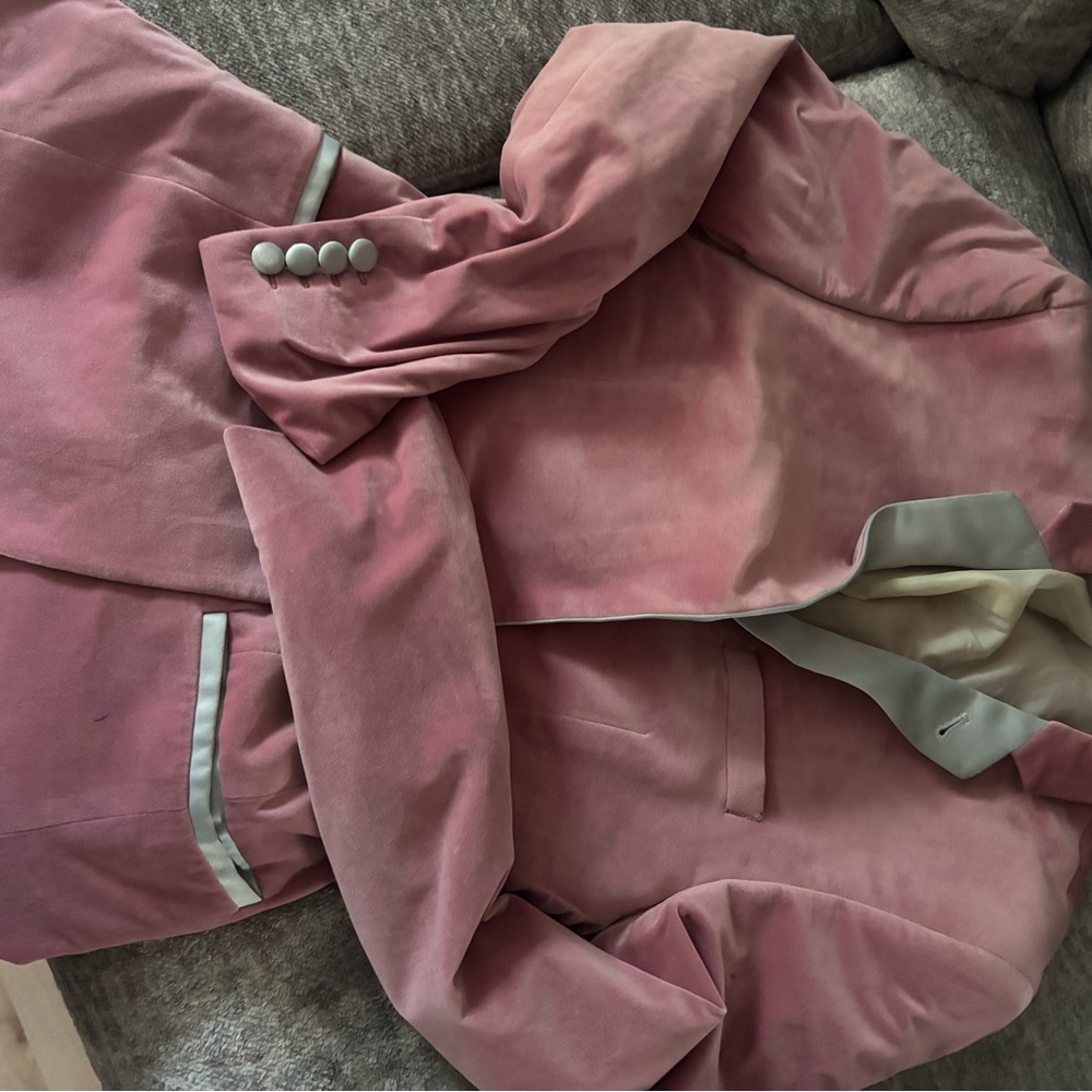 ASOS Pink Blazer with Gray Accents